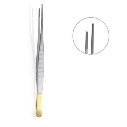 Delicate Dissecting Forceps are ideal tool to hold and manipulate delicate tissue.Designed with wide, flat, serrated thumb grasp area to facilitate firm grip